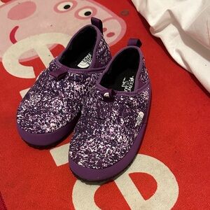 The North Face Kids Purple and Black Slippers
